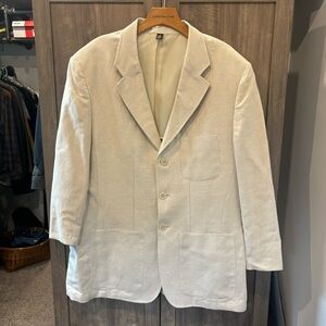 Structure XL Linen Blend Blazer Cream Color